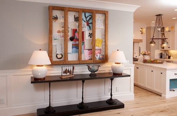 Displaying kids artwork cabinetry