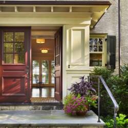 front entry color flowers