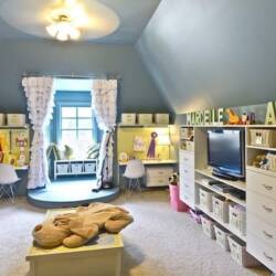 kids organized shelves bedroom