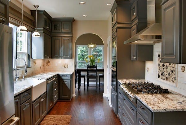 kitchen cabinetry brown color