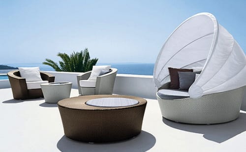 Patio Furniture Lounge Chair With Canopy Cover by Richard Frinier