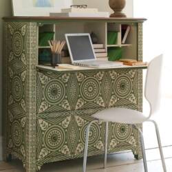secretary desk well concealed hidden and hand painted