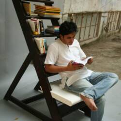 The Bookshelf Chair Is Actually a Ladder