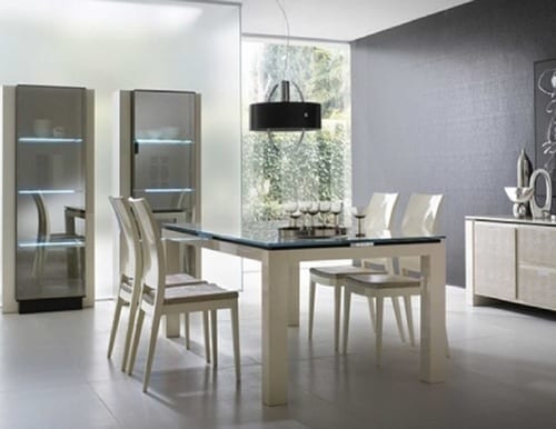 modern white dining set