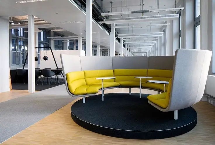 yellow turning talks office furniture